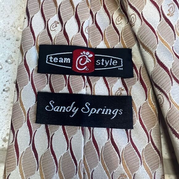 Chick-fil-A Neck Tie Tan Gold - Picture 3 of 6